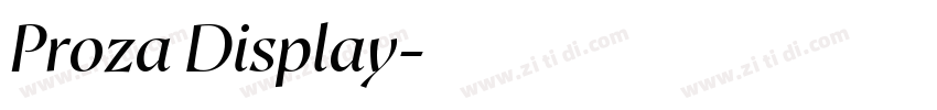 Proza Display字体转换